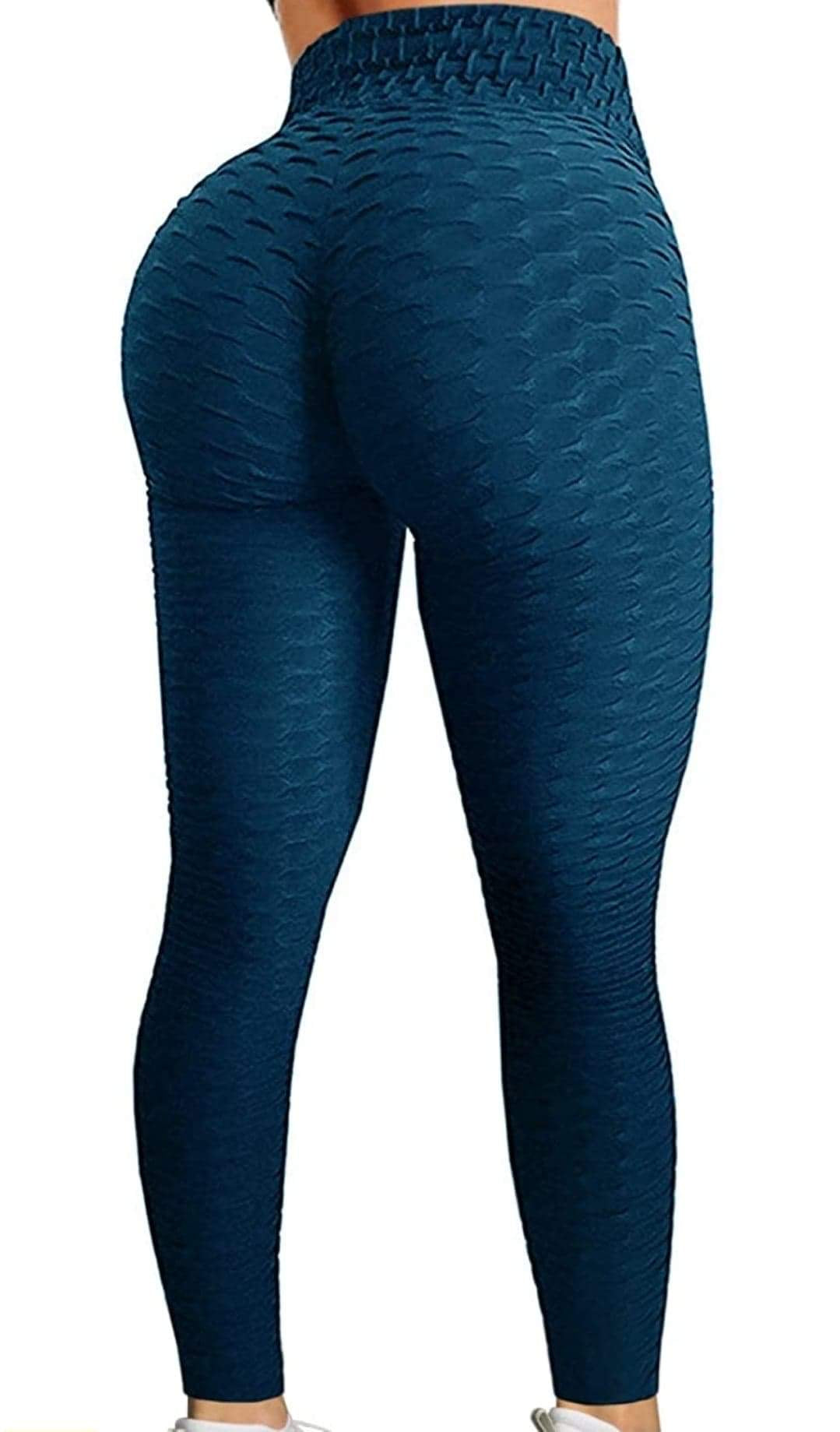 Textured High Waisted Anti-Cellulite Yoga Pants
