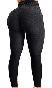 Textured High Waisted Anti-Cellulite Yoga Pants